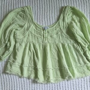 True Craft Light Green Blouse